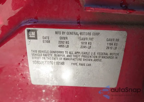 2009 Cadillac Cts Standard from USA, damaged, VIN 1G6DJ577890118148